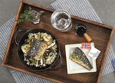 노르웨이 고등어로 만든 ‘제철 시래기 무 솥밥