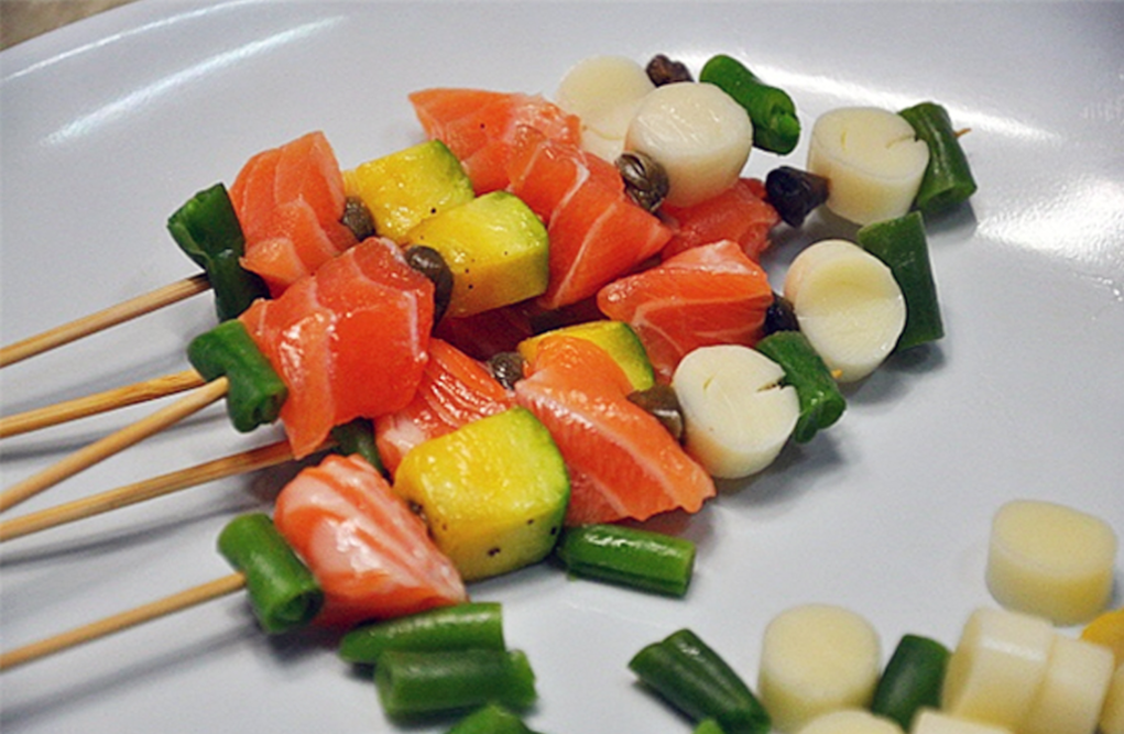 연어 채소꼬치