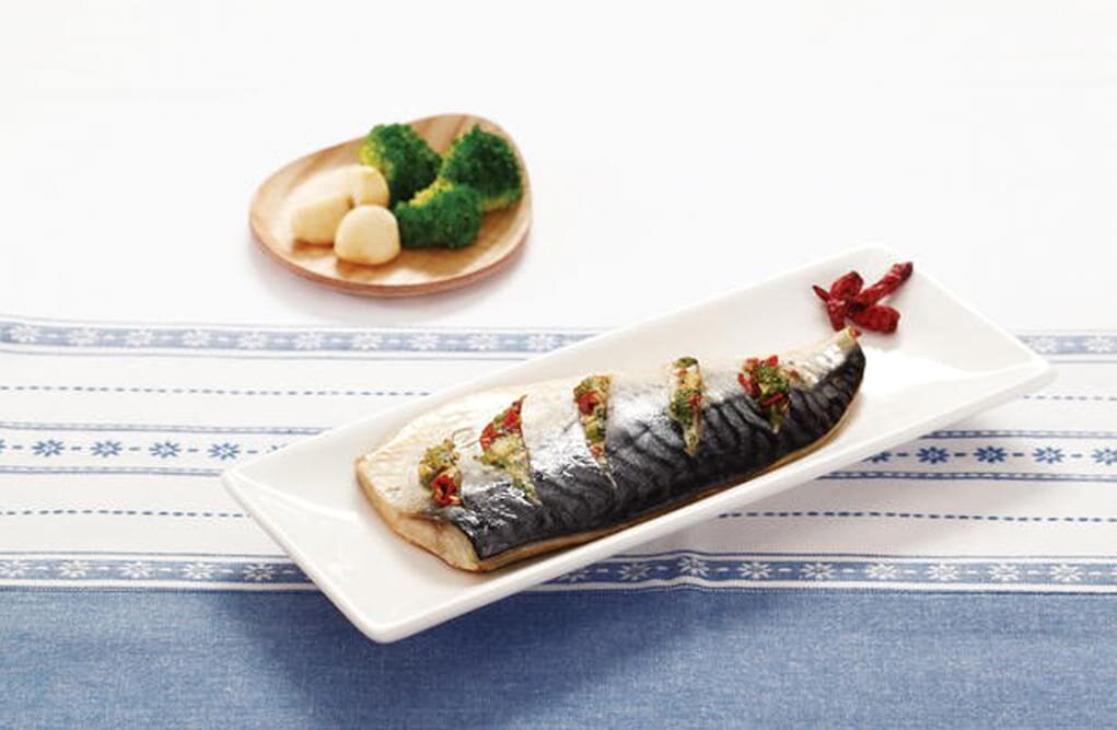 고등어 브로콜리 마늘찜