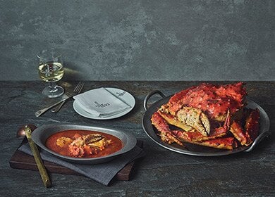 노르웨이 레드 킹크랩 한마리 버터 비스큐