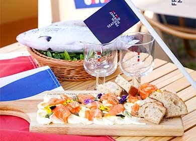 노르웨이 연어 크림치즈 스노우보드