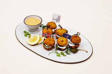 노르웨이 연어 팔라펠 마카롱